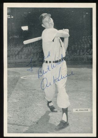 1954 All Star Photo Pack Al Kaline Auto Signed Jsa/loa Detroit Tigers Rookie Rc