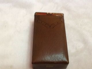 Vintage Princess Gardner Leather Cigarette Case With Locking Flip Top