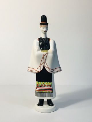 Vintage Budapest Aquincum Porcelain Figurine Man In Native Hungarian Dress