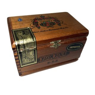 Cigar Box Flor Fina 8 - 5 - 8 Natural A Fuente Empty Wood Stash Crafts 7x4.  5x4.  5