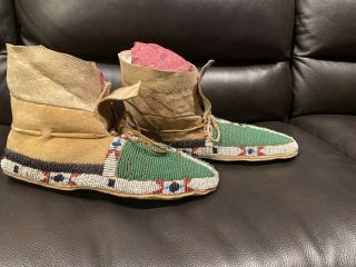 SIOUX MOCCASINS Antique Early 1900 ' s 3