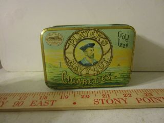 Vintage Advertising Tobacco Players Navy Cut Flat Pocket Tin Empty