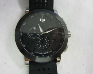 Movado Museum Mens Stainless Steel Quartz Chronograph Watch 0606545