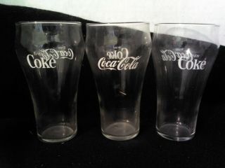 Set Of 6 Vintage Enjoy Coke Enjoy Coca - Cola Glasses 6 " Tall 16 Oz Libby Clear