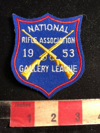 Vtg 1953 Nra Gallery League National Rifle Association Gun Shooting Patch 03xf