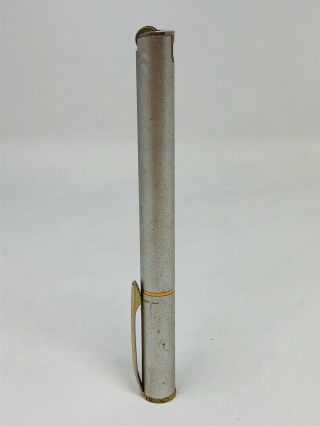 Vintage Colibri Cigar Cigarette Pipe Pen Lighter,  Silver W/ Gold Accents