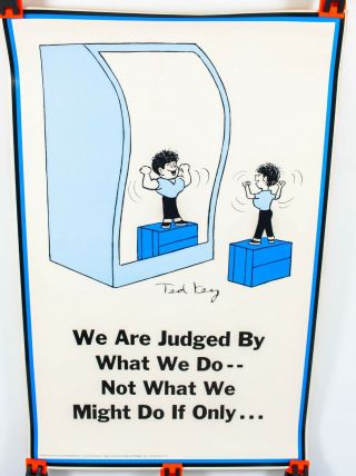 Vintage Positive Attitude Poster No 104 1968 Ted Key We Are Judged By What We Do