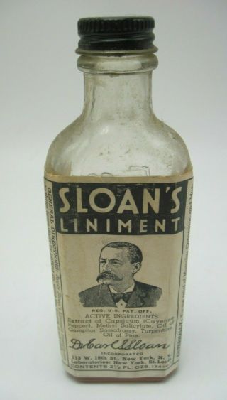 Vintage Quack Medicine Bottle Sloan 