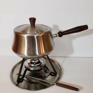 Vintage Stainless Steel Party Fondue Set 2