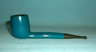 Calypso Vintage Blue Straight Stem Smoking Pipe Made In Italy