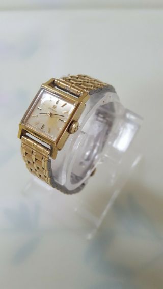 Vintage Omega Calibre 483 18k Gold Plated Hand Winding Ladies Watch.
