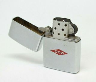 Vintage Zippo Lighter Dow Chemical Advertisement Promo Stainless Steel No Fuel