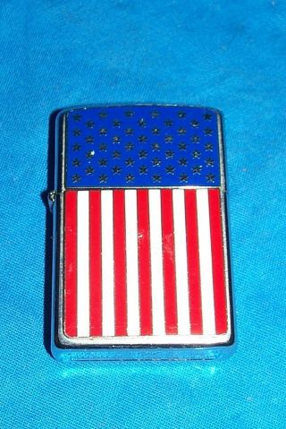 Ron American Flag Zippo Cigarette Lighter Old Glory Usa Us United States Patriot