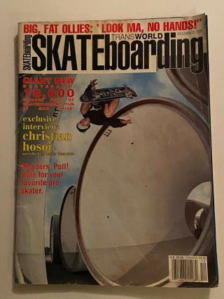 Transworld Skateboarding Dec 1991 Not Thrasher,  Big Brother Christian Hosoi