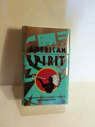 Natural American Spirit Cigarette Fliptop Tin (rounded Corners)