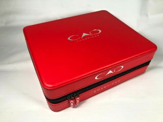 Rare Cao Champions Red Leather Travel Humidor Cigar Box Only