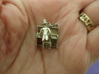 Vintage Sterling Silver Nuvo Piano With Moving Player Charm/pendant