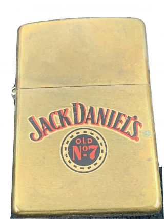 1999 Brass Zippo Lighter - Jack Daniel’s No 7 - Color Design