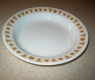 Vintage Corning Corelle Butterfly Gold Flat Rimmed Soup Bowl 8 1/2 " 15 Oz.  Exc