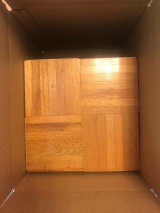 7 Cases Of 25sqft - Total 175sq Ft 6”x6” 7 Finger Oak Parquet Wood Flooring Tiles.
