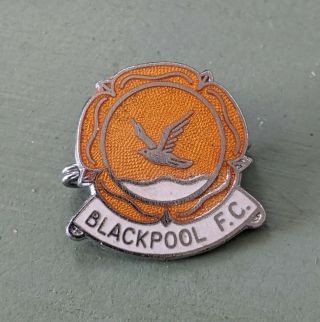 Vintage Blackpool Fc Football Enamel Pin Badge By Coffer 1970 