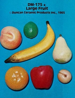 Vintage Duncan Ceramic Mold Dm - 175 Large Fruit 1965