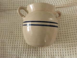 Vintage Paul Storie Pottery Co.  Marshall Texas Dbl.  Cobalt Blue Ring Banded Crock
