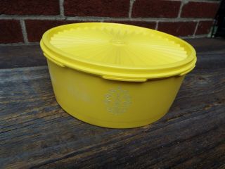 Tupperware Vintage Retro Yellow Canister 1204 With Servalier Lid 1205