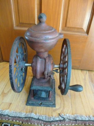 Antique Swift Mill Lane Brothers Cast Iron Coffee Grinder - & Complete