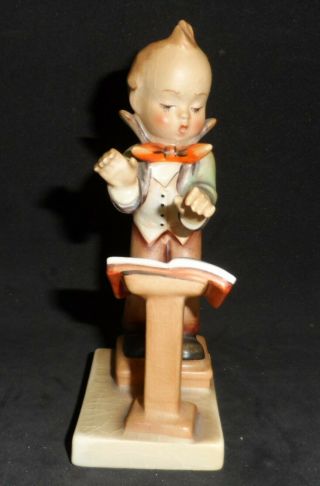 Vintage Hummel Tmk2 " Band Leader " Figurine Conductor Boy Stamped Full Bee 129