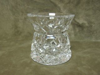 Vintage Signed Waterford Crystal Flared Top Small Or Favor Vase Cut Diamonds