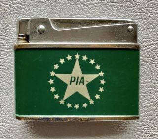 Vintage Pia Pakistan International Airlines Flat Advertising Lighter Rare