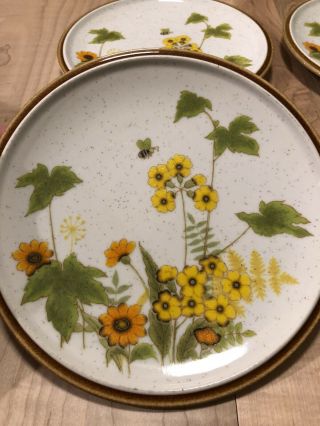 Vintage Mikasa Plates Fresh From The Garden.  4 Each 10.  5 Inch,  7.  5 Inch