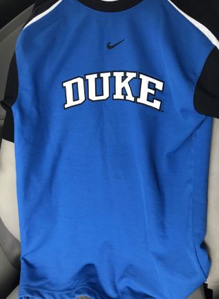Vintage Nike Duke Blue Devils Basketball Shooting Shirt Warm Up Jersey