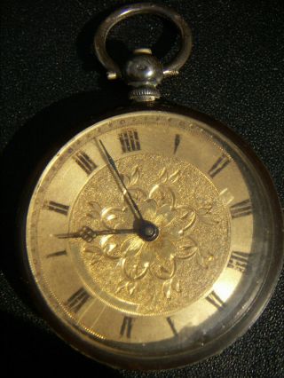Antique Old Vintage Collectible.  935 Silver Open Face Pocket Watch Hallmarked