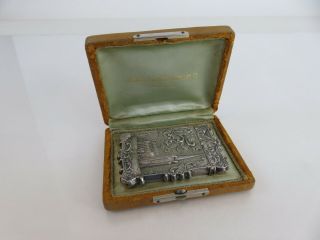 American Civil War Era Coin Silver Calling Card Case & Presentation Box,  c1850s 2