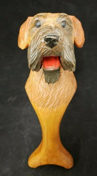 Antique Black Forest Germany Hand Carved Dog Nutcracker