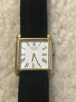 Longines 817 18k Gold Plated Hand Winding Ladies Watch.