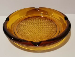 Vintage Amber Glass 7.  5 " Cigar 4 Ports Diamond Bottom Pattern For Stand ?