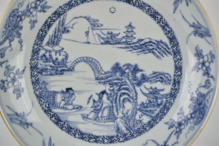 A Fine Antique 18th C Yongzheng Qing Dynasty Porcelain Landscape Plates 5
