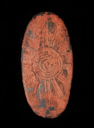 Small Old Aboriginal Central Desert Message Stone Incised On Both Sides