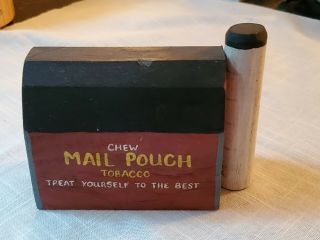 Chew Mail Pouch Tobacco Small Wood Sign
