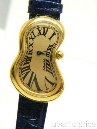 Salvador Dali Melting Time Softwatch Exaequo Fluid Wavy Wrist Watch 92010 Unisex