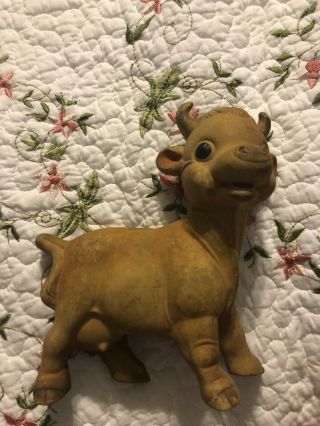 Vintage Toy Squeaky Cow By Rempel Mfg Inc Milk Moo Cow Toy