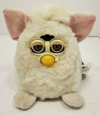 Vintage 1999 Tiger Electronics White Furby Babies Baby No Power