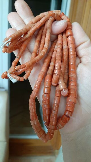 Natural Coral Beads Antique Сoral Undyed,  93,  5 Grams