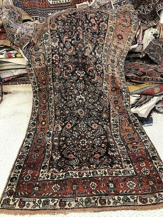 Auth: 19th C Antique Bidjar Rug Primitive Kurdish Organic Wool Beauty 4x8 NR 3