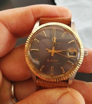 Vintage Eterna Matic 1000 14k Gold Plated Automatic Mens Watch