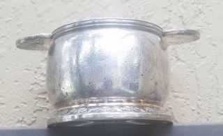 Vintage International Silver Co U.  S.  Lines 52 Silver Soldered Handled Sugar Bowl 2