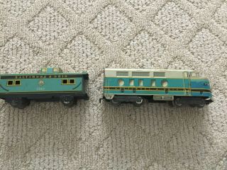 (2) Vintage Tin B&o Trains Linking 13 Great States With The Nation